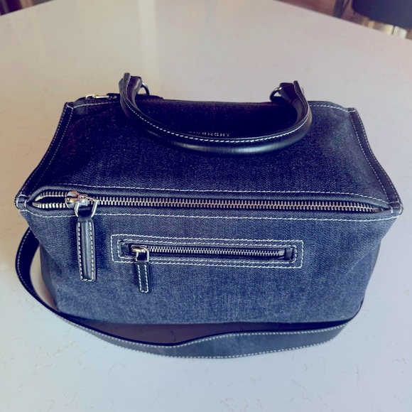 GIVENCHY “Pandora” Denim/Leather Bag Excellent condition!! Size Medium - Picture 1 of 13